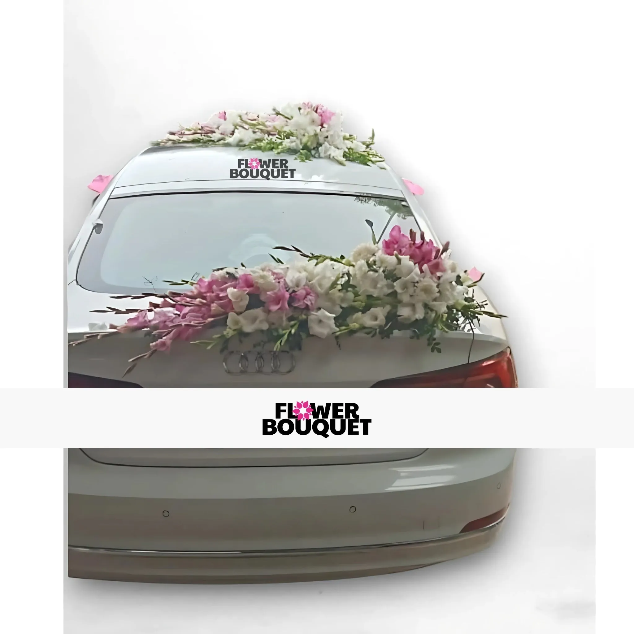 Rear Flower Audi Car Decoration