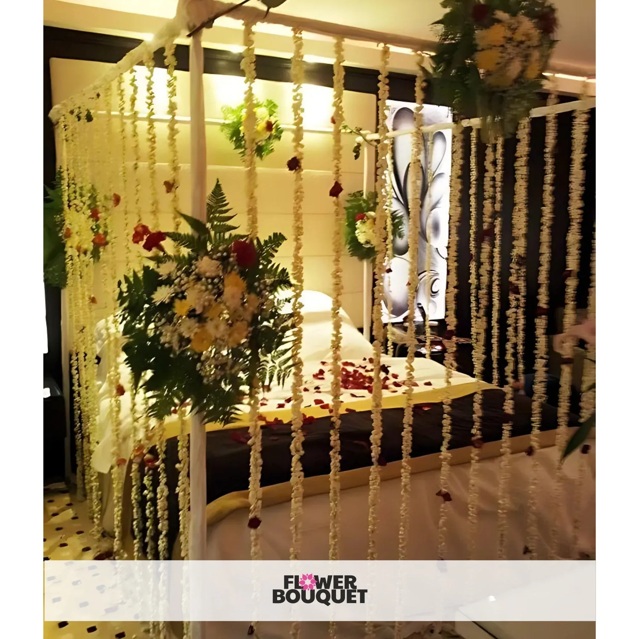 Enchanted Floral Canopy Bed Decor
