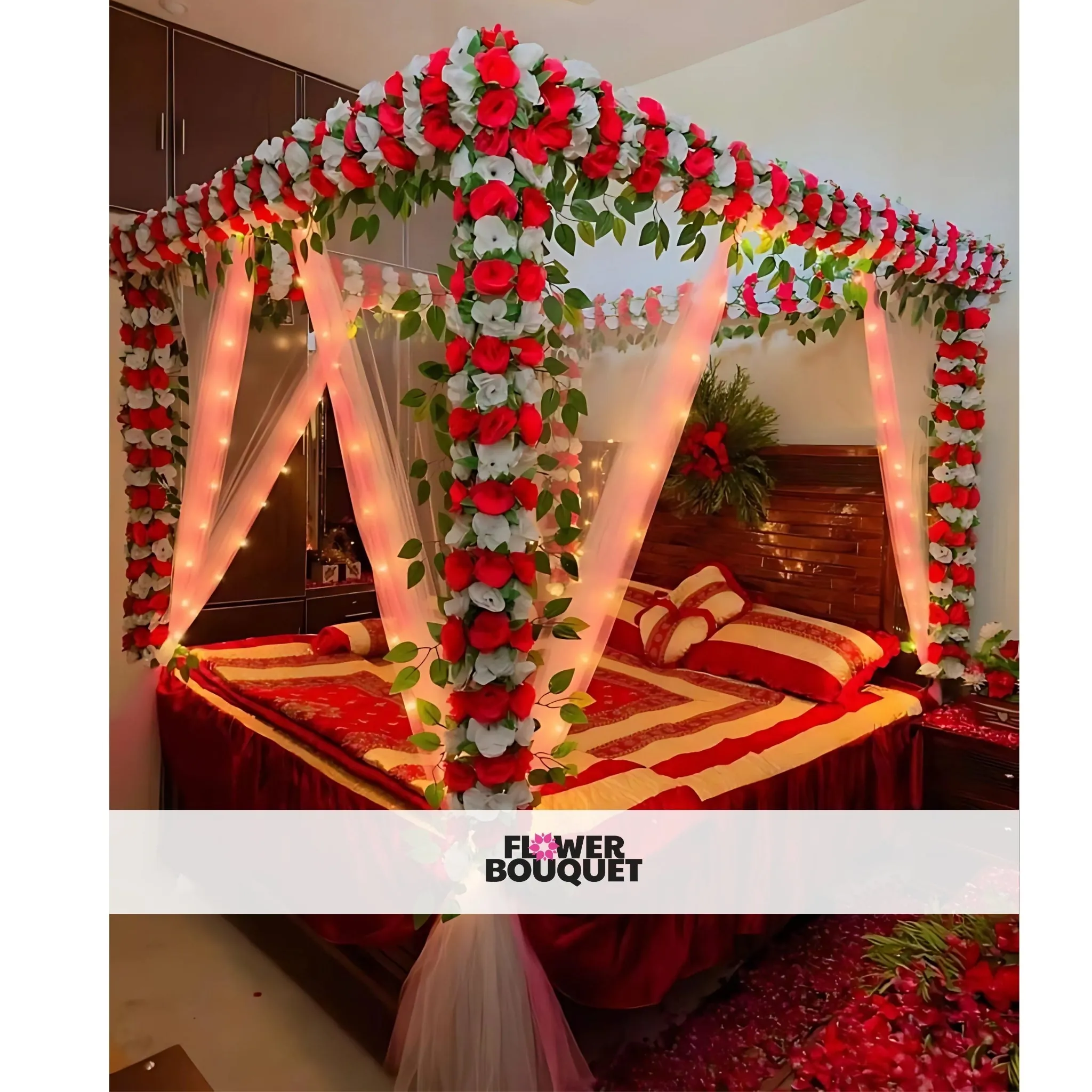 Enchanted Floral Canopy Bed Decor